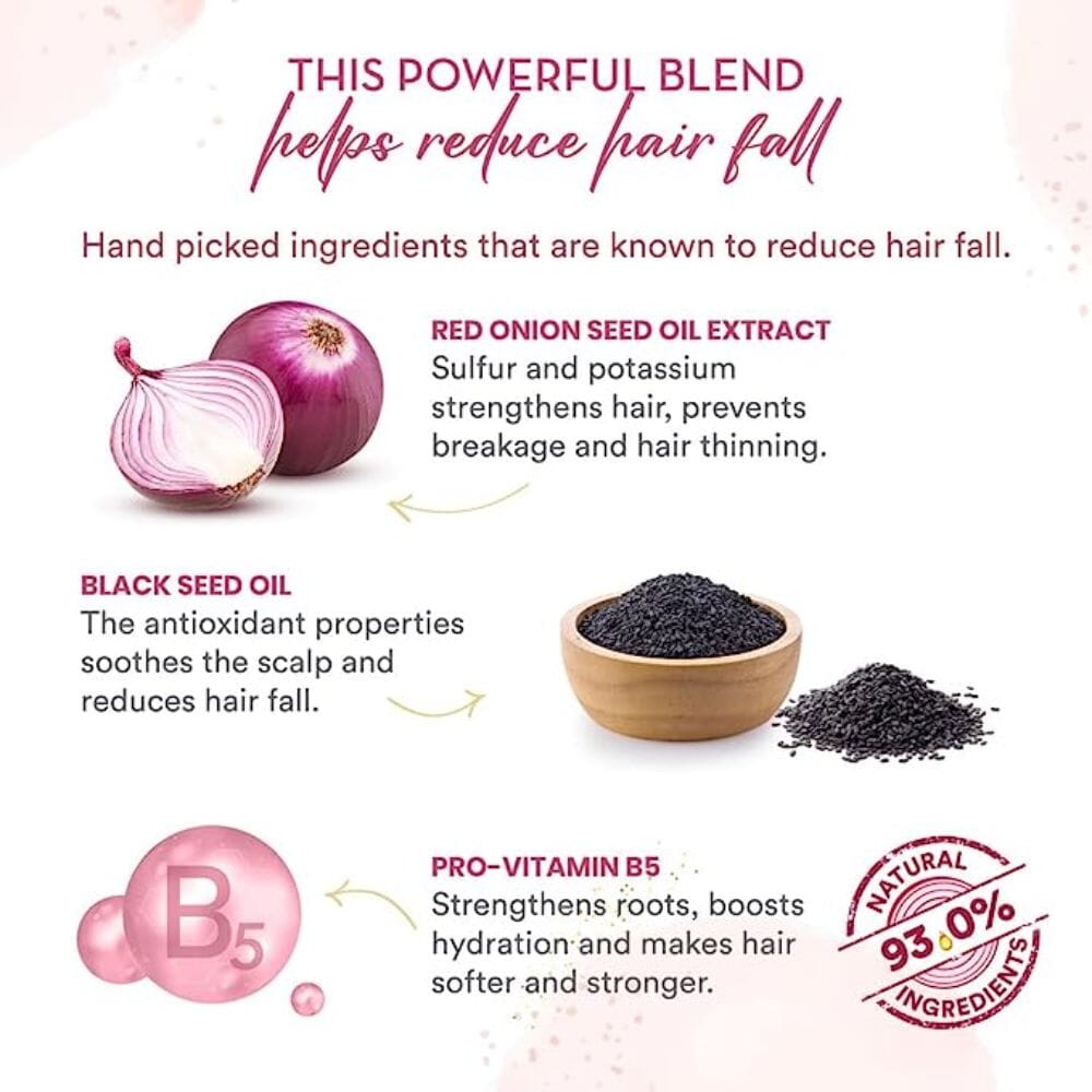 WOW Skin Science Red Onion Black Seed Oil Shampoo (300 ml) Image