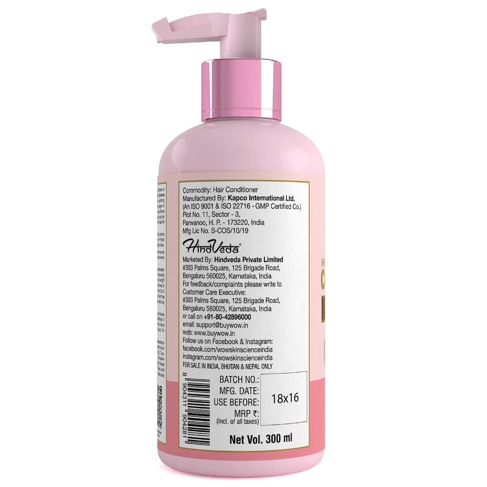 WOW Skin Science Himalayan Rose Conditioner Coconut Oil, Almond Oil & Argan Oil - For Volumizing Hair, Anti Smelly Scalp - (300 ml) Image