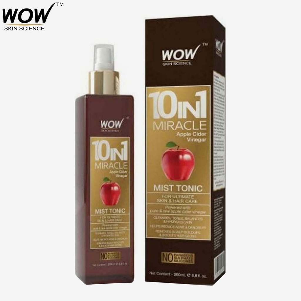 WOW Skin Science 10 in 1 Miracle Apple Cider Vinegar Mist Tonic -(200 ml) Image