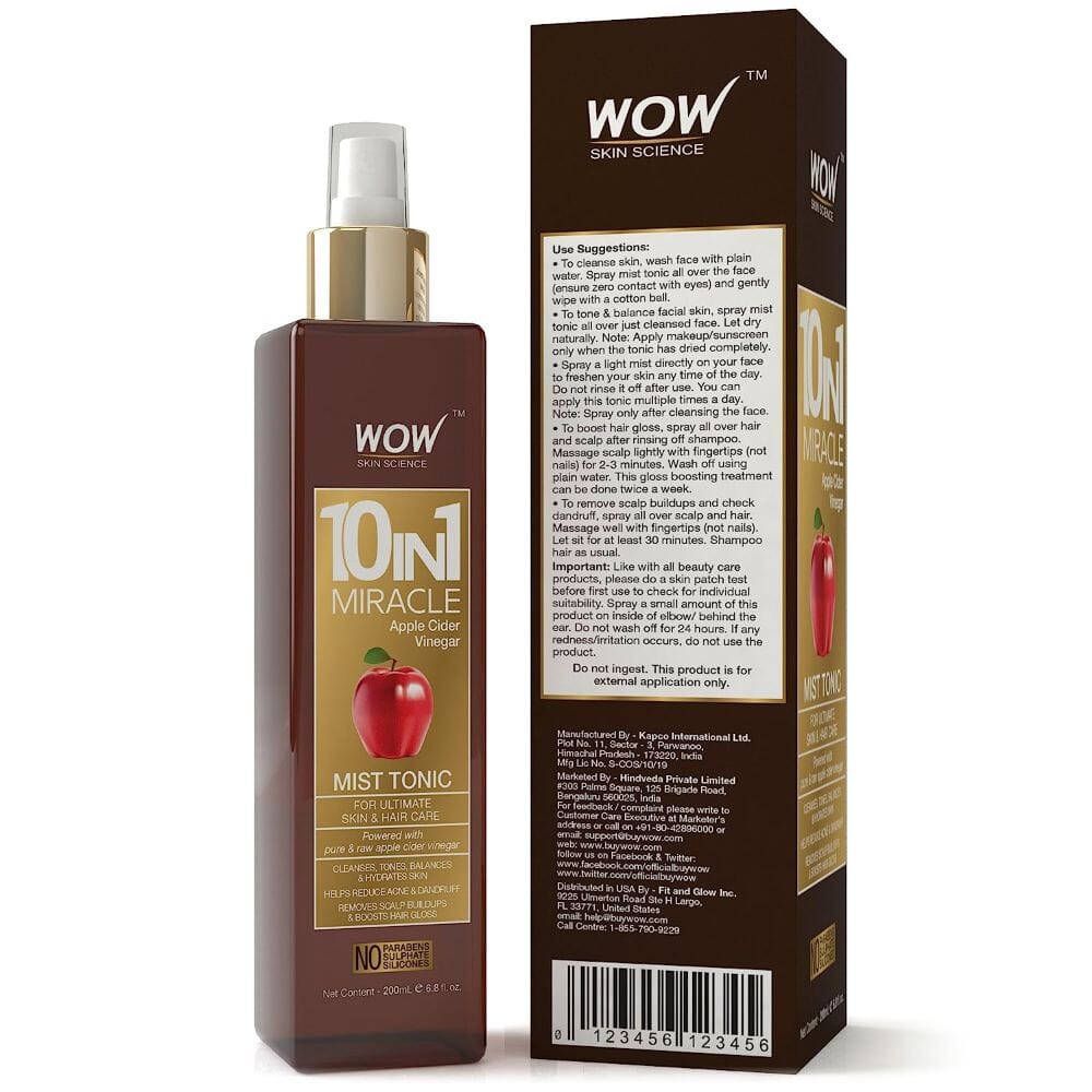 WOW Skin Science 10 in 1 Miracle Apple Cider Vinegar Mist Tonic -(200 ml) Image