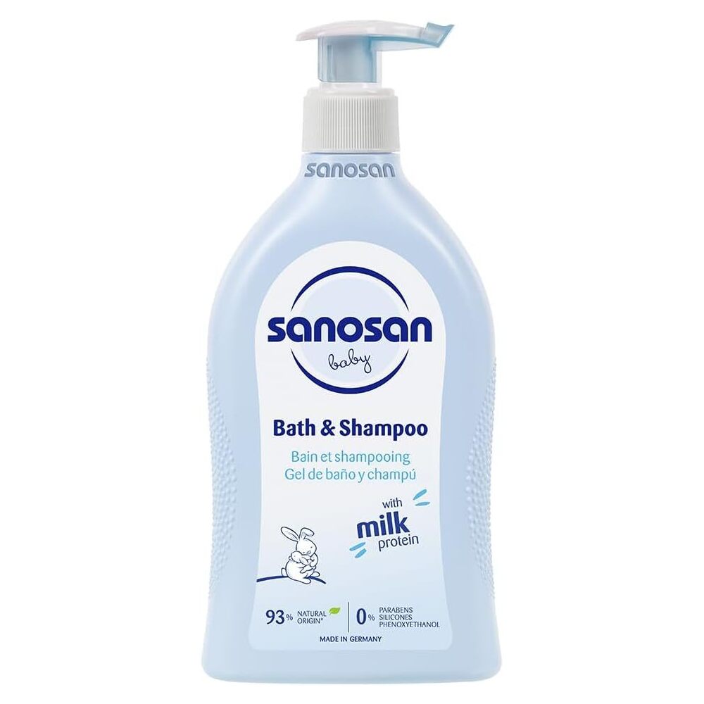 Sanosan Bath & Shampoo 200ml / 500ml | Natural Milk Protein | Healthy Baby Skin Image