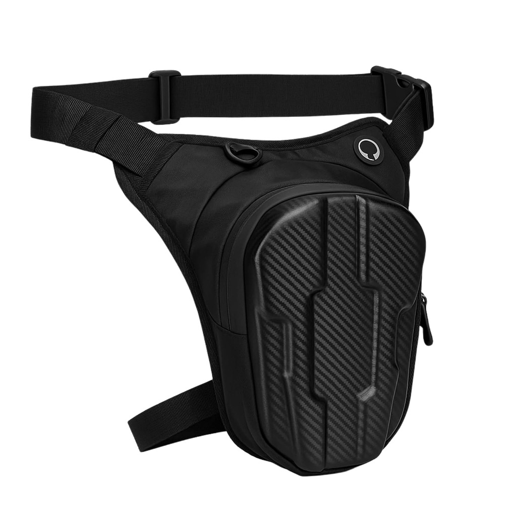 Turtle Thigh Bag for Bike Riders, 5 in 1 Leg, Waist, Hip, Side, Shoulder Rider Bag for Bikers Men, Waterproof Dual Compartment Tactical Riding Bags for Bikes, Bike Riding Accessories for Bikers Gifts Image