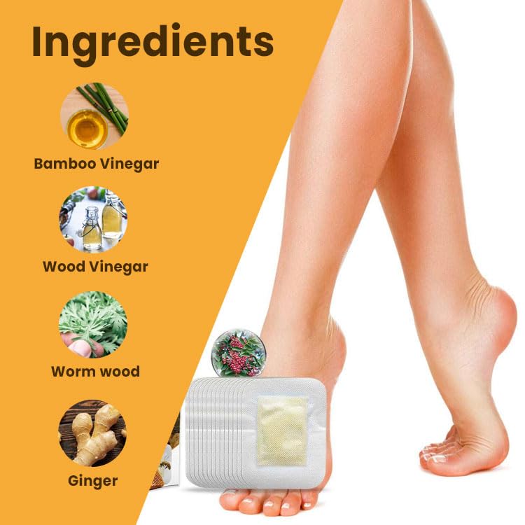 Bee Venom Detox Foot Patches for Feet (1 Pack x 10 Patches) | Relaxation & Stress Relief Foot Patches | Overnight Foot Care Patches for Better Sleep | For Men & Women Image