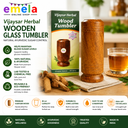 Vijaysar Wooden Glass Tumbler Lab Tested Natural Ayurvedic Sugar Control Wood Glass, 80 ml, Helps Maintain Blood Sugar Levels, Chemical Free, Reusable Visit the Hashcart Store Image
