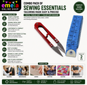 Combo Pack of 1 Metal Sewing Snips Thread Cutter Scissors and 1 Sewing Tailor Tape Image