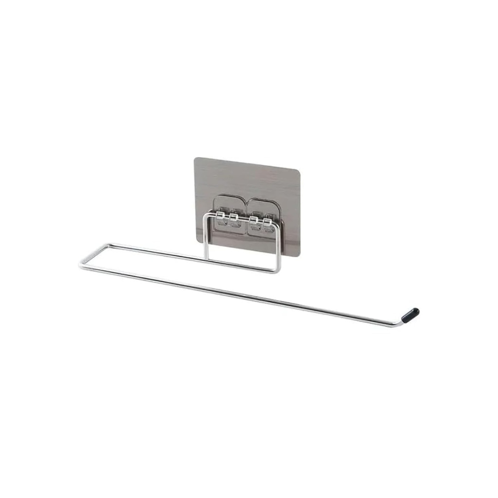 Stainless Steel Self Adhesive Napkin Ring Wall Mount Towel Hanging Holder with Magic Adhesive Pad Image