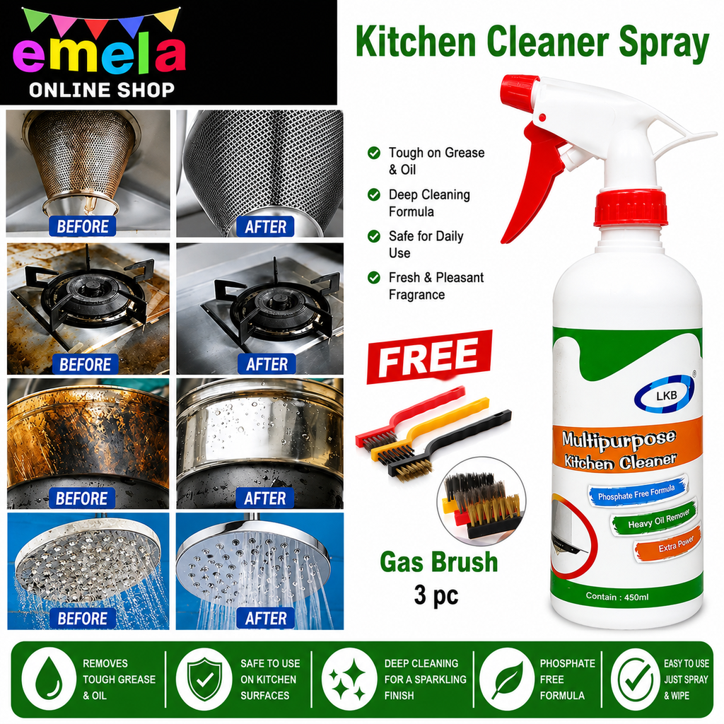Kitchen Cleaner Oil  with free 3 PC Gas Brush Image