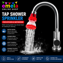 r Tap Shower Sprinkler for Kitchen & Bathroom | Water-Saving Plastic Tap Shower Head for Washing & Cleaning Image