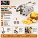 Stainless Steel Fries Potato Cutting Cutter Machine Maker Slicer Chopper with 2 Chips Cutter, Salad Vegetable & Potato Chipper French Fries Cutter for Kitchen Image