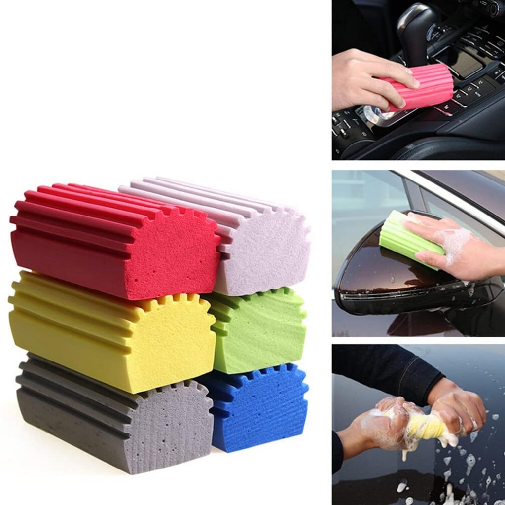 Tearless Super Magic Sponge PVA Absorbent Washing Block for Cars, Windows, Floors, Desks Multifunction Household Cleaning (Random Colors) - Pack of 1, Polyvinyl Alcohol Image