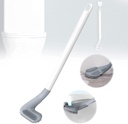 Silicone Toilet Brush with Wall Hook, Golf Shape Design, Long Handle, Anti-drip Bathroom Cleaner Set Pack of 1 Image