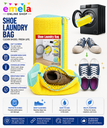 E Mela Shoe Washing Machine Bag with Invisible Zipper | Multipurpose Shoe Cleaning Bag | Reusable Shoe Bags for Travel, Laundry and Storage, Sneakers, Sports Shoes Organizer Image