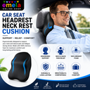 Car Seat Headrest Neck Rest Cushion – 100% Memory Foam Ergonomic Support Pillow for Neck & Back Pain Relief, Durable, Travel Comfort & Longevity” Image