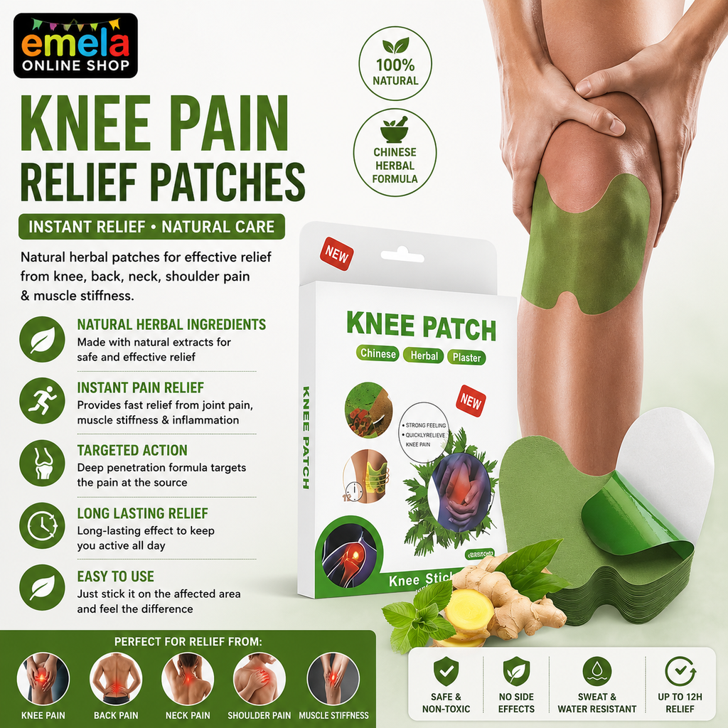 Knee Pain Relief Patches for Instant Relief | Natural Herbal Patches Sticker | Relief of Joint Pains Patch for Muscle Stiffness, Knee, Back, Neck, Shoulder Pain Image