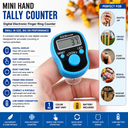 Mini Hand Tally Counter Finger Ring Digital Electronic Head Count,Japa Counter Counting Machine For Mantra Jap And Cricket Umpire And Various Counting Purpose Small (Color May Vary) Image