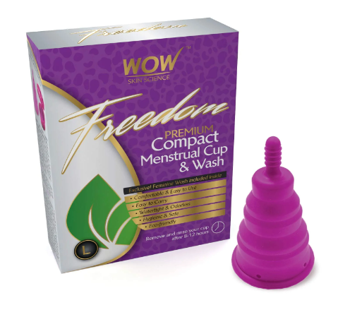 [120655244-1667560018644-0] WOW Skin Science Freedom Reusable Menstrual Cup & Wash - Large (Post Childbirth) 60 ML