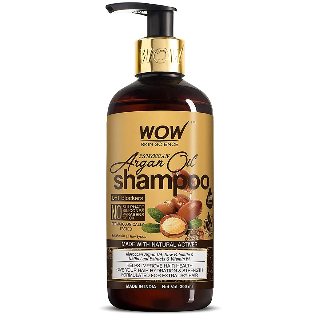 [115876406-1655031296437-0] WOW Skin Science Moroccan Argan Oil Hair Shampoo and Conditioner Kit (300+300) ML