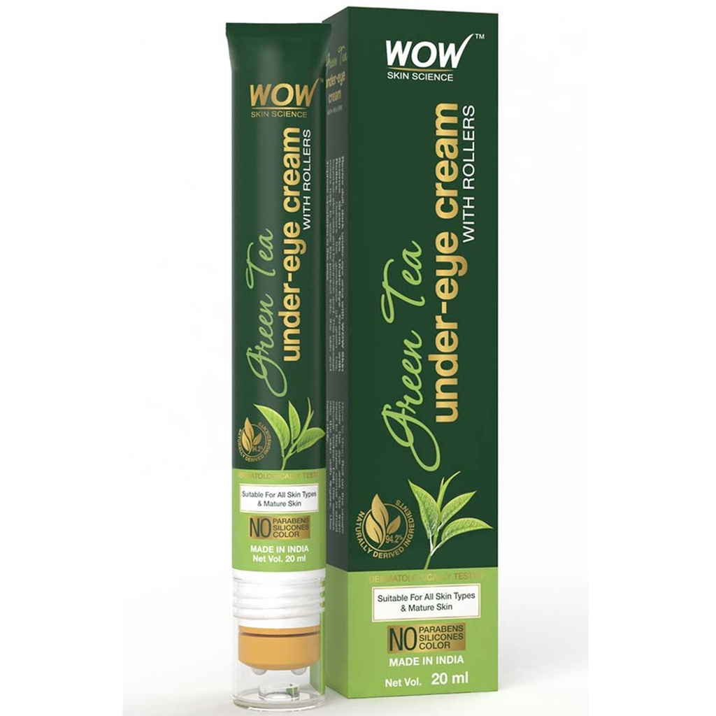 [113978570-1649656025086-0] WOW Skin Science Green Tea Under Eye Roll on Cream 20ml