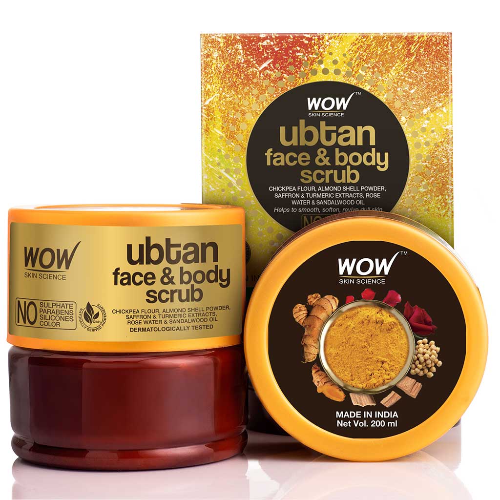 [113993123-1649663471324-0] WOW Skin Science Ubtan Face and Body Scrub 200ml