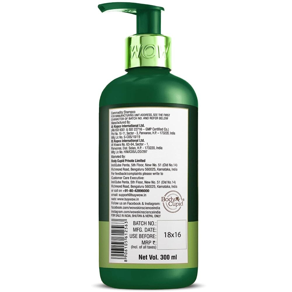 [111794652-1644313300048-0] WOW Skin Science Green Tea & Tea Tree Anti-Dandruff Shampoo - 300 ml
