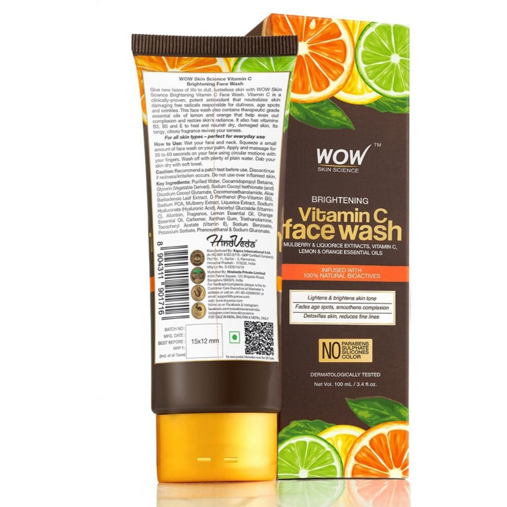 [PSHB003] WOW Skin Science Vitamin C and niacinamide Face Wash 100 ML