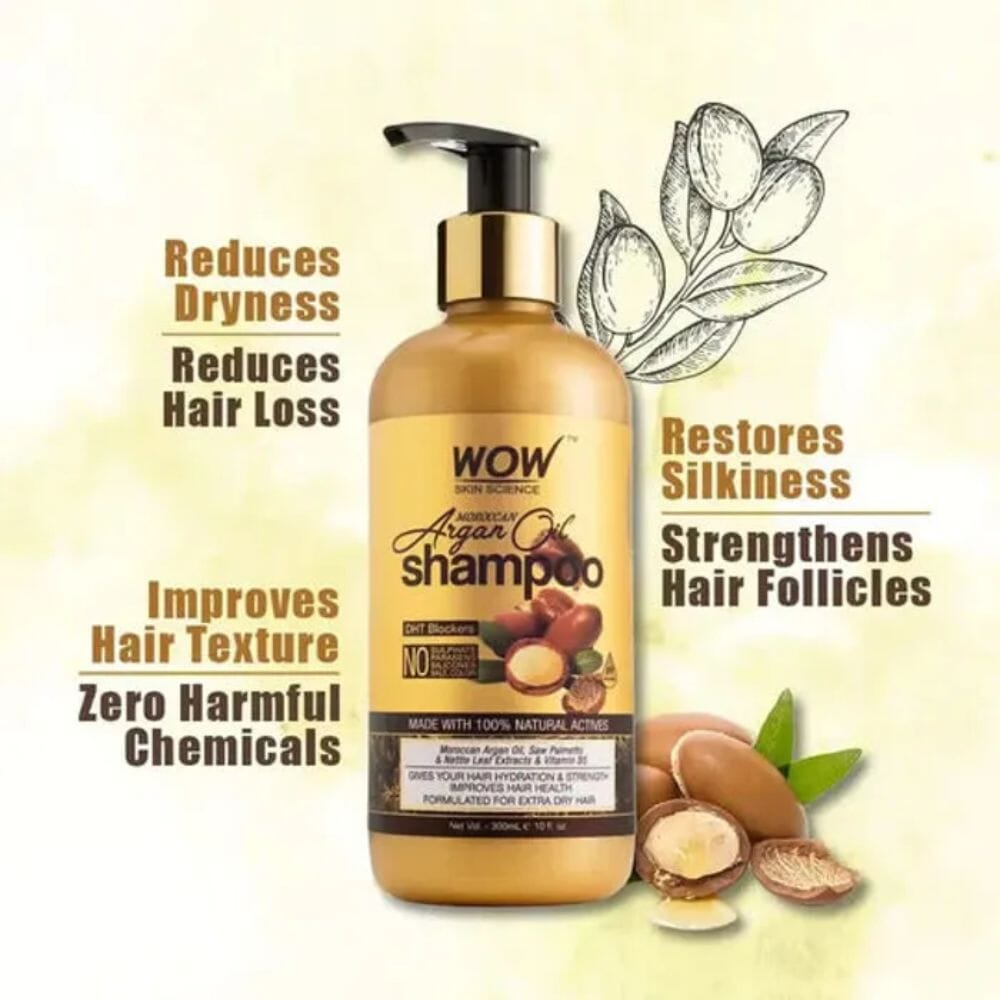 [PSHB014] WOW Skin Science Moroccan Argan Oil Shampoo (with DHT Blocker) - (300 ml)