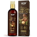 WOW Skin Science Moroccan Argan Hair Oil - WITH COMB APPLICATOR - Cold Pressed - No Mineral Oil & Silicones - (200 ml)