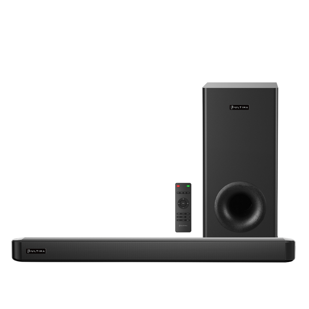 [SOUNDBAR120] Ultima Wavebar 120W Soundbar with 120W Output | 2.1 Channel | Wired Subwoofers | EXTRA BASS | 3EQ Modes | Remote Control | Wall Mount Soundbar