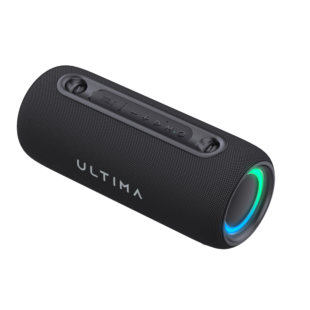 [BSS20-BK] Ultima Soundbox S20 | Hi-Fi 30W Bluetooth Speaker with Ultima Supreme Sound | 7Hours Playtime | 70MM Driver Size | Surround Sound | Dynamic RGB LED Lights | TWS Mode | IPX5 Rated speaker