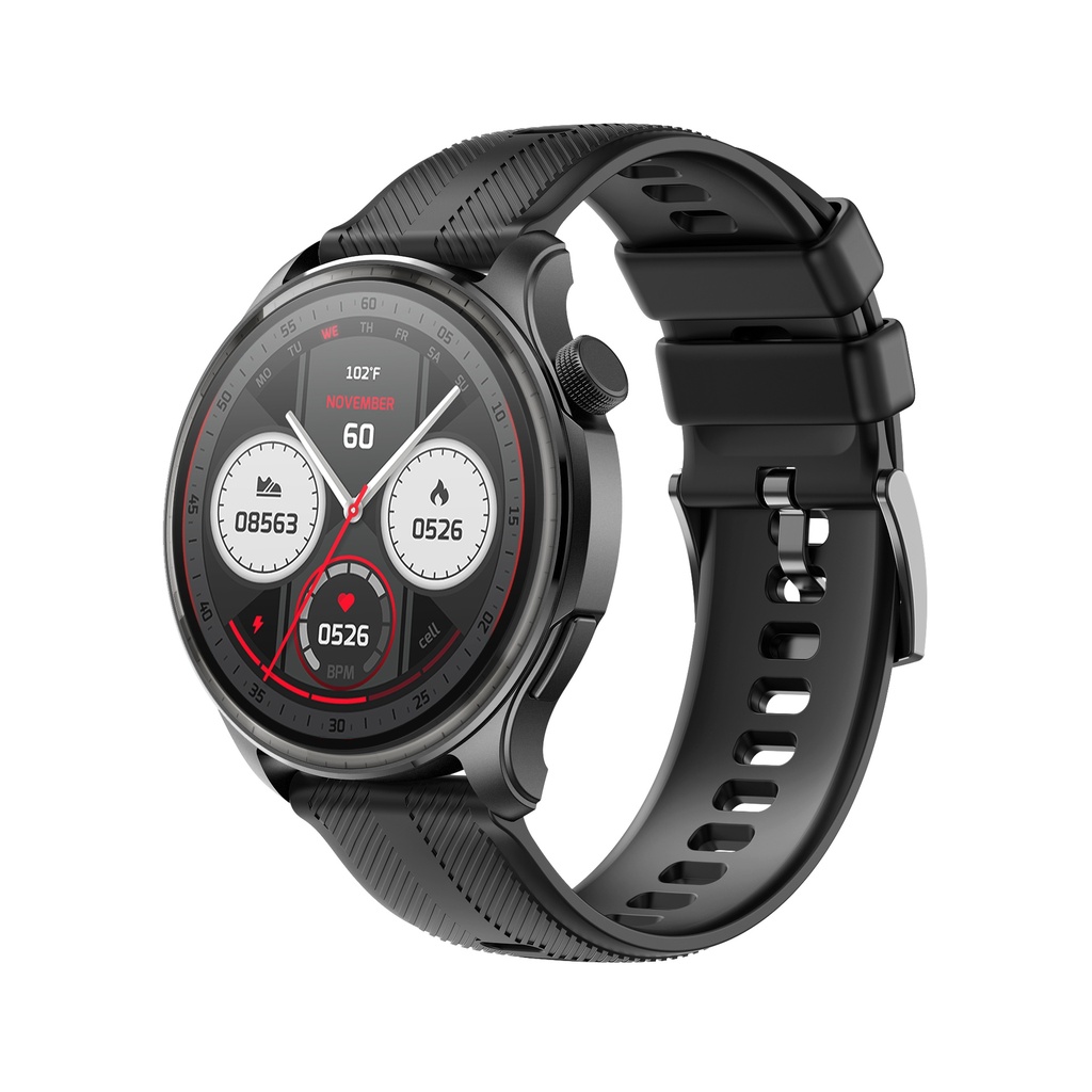 [SWCIRCLE2.0-BK] Ultima Watch Circle 2.0 Smartwatch: In-build ChatGPT, 3ATM Waterproof, 1.43 TRU AMOLED Display, 2.5D Curved Glass, 100+ Sports Modes, BT Calling, Super Slim with Premium Zinc Alloy Frame Smart Watch