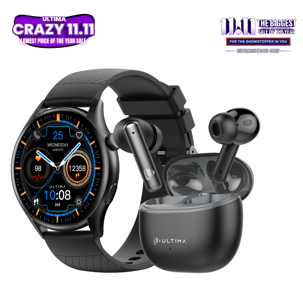 [Circle+Boom141] Ultima Watch Circle & Boom 141 ANC Earbuds, a Premium Model is a Perfect Companion for Fitness, Music & More.