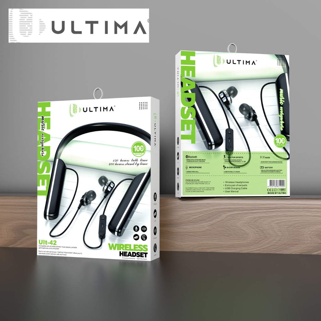 [2] Ultima 100 Hours Play Back Wireless NeckBand with Microphone