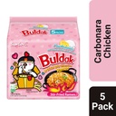Samyang Buldak Carbonara 5 Pack Hot Chicken Ramen 650g  130g x 5 Packs