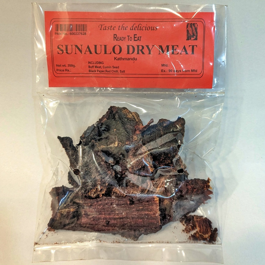 [GRO-Can&Dry-DryMeat200g] Sunaulo Dry Meat 200gm - Quality Buff Sukuti ( Buff Jerky / Dried Buff Meat )