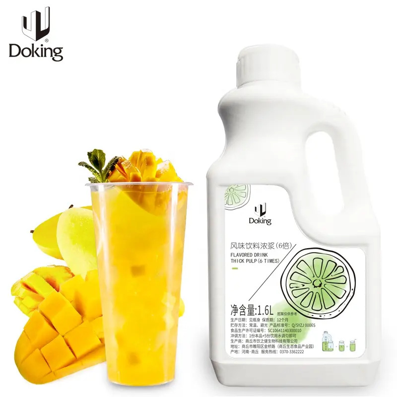 [GRO-BT-ConcMngo] Doking Mango Flavour Natural Fruit Juice Thick Concentrate - 1.6 Litres