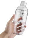 PC Resin Shaker for Cocktail Bar Bubble Tea Drink Mixer Bottle With Honeycombs Filter - 700 ml capacity