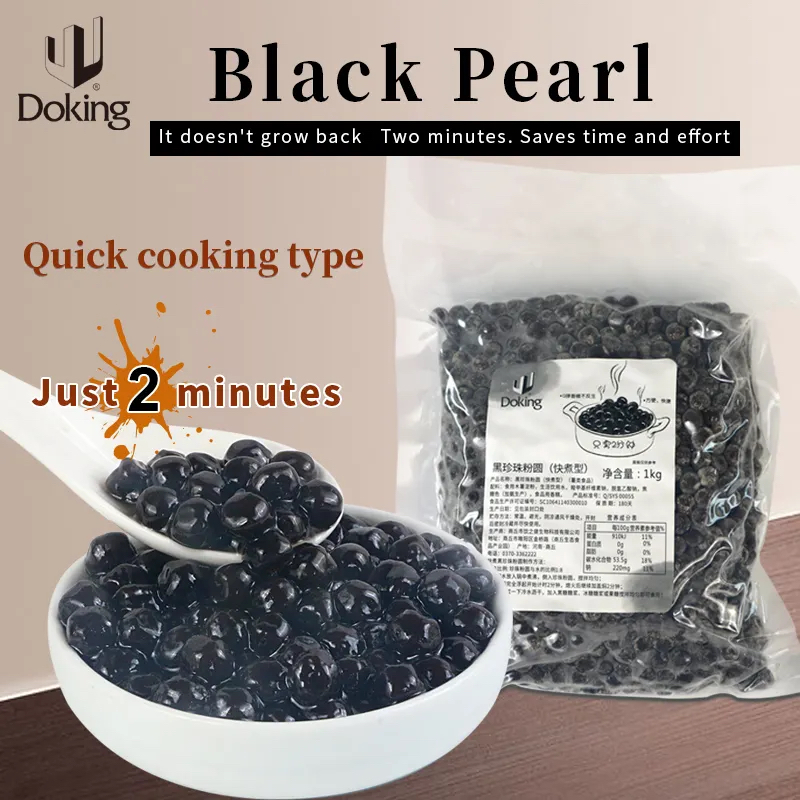 [GRO-BT-QuickBoba] Doking Quick / Instant / Pre-Cooked Tapioca Pearls Boba 1 Kg
