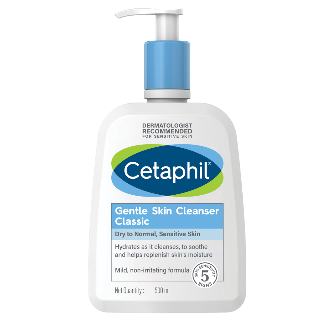 [Ceta..5] Cetaphil Gentle Skin Cleanser - Gentle Face Wash for Dry & Sensitive Skin 500ml