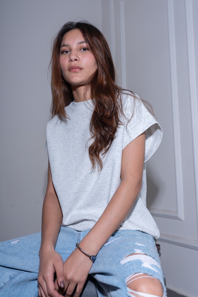 [1513686378-1773309042726-2] BASEMARK SOLID CAP TEE FOR WOMEN