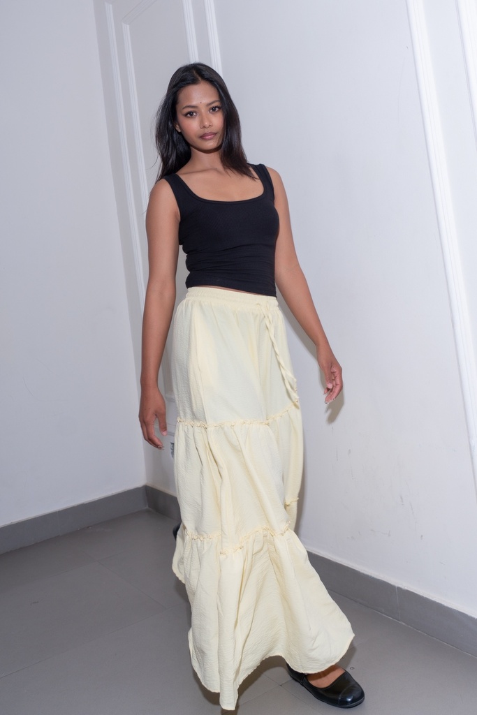 [1513344987-1772956489390-19] BASEMARK ASYMMETRIC MAXI SKIRT FOR WOMEN
