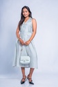 BASEMARK STRIPE CINCHED WAIST DRESS FOR WOMEN