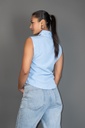 BASEMARK CROP STRIPE SHIRT FOR WOMEN