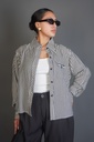 BASEMARK CROP STRIPE SHIRT FOR WOMEN