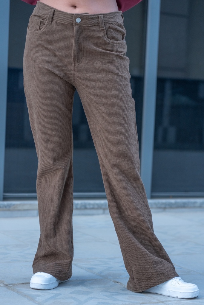 [1512397534-1771317607764-6] BASEMARK CORDUROY FLARE PANT FOR WOMEN