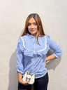 BASEMARK LACE YORK STRIPE TOPS FOR WOMEN