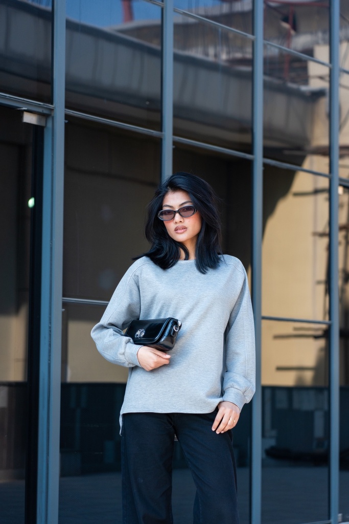 [512633248-1769595148636-1] BASEMARK HIGH-LOW SWEATSHIRT FOR WOMEN