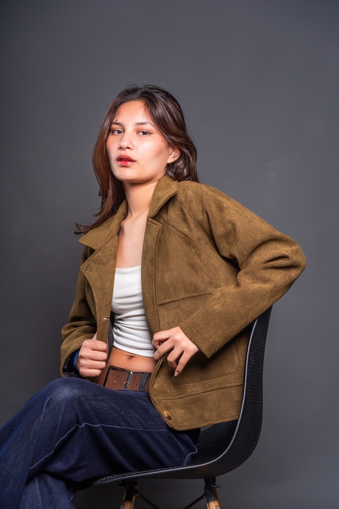BASEMARK SUEDE OVERSHIRT FOR WOMEN