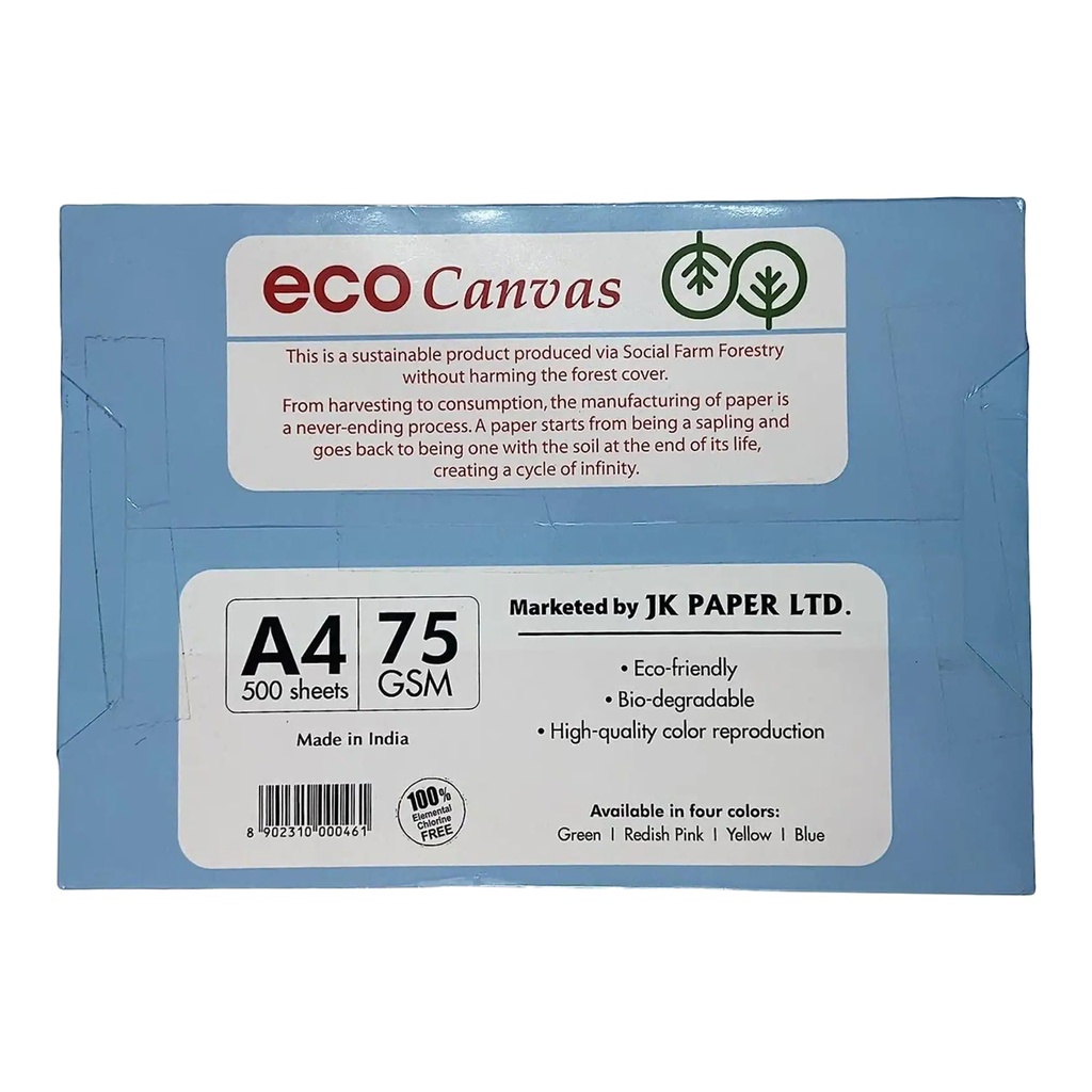 Jk Eco Canvas Colour Copier Paper A4 75 Gsm 500 Sheets (Pink)