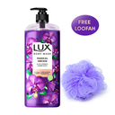 LUX Magical Orchid Body Wash with Black Orchid & Juniper Oil, 750 ml (Free Loofah)
