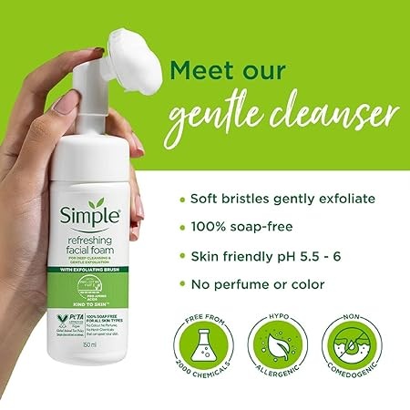 Simple Kind to Skin Refreshing Facial Foam 150ml